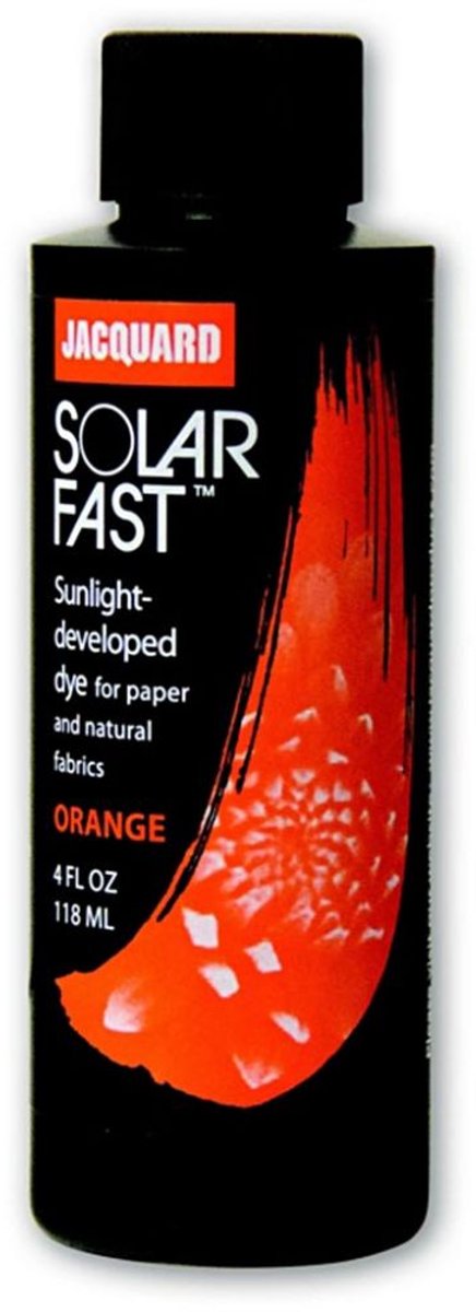 Jacquard Solarfast Lichtgevoelige Kleurstof Oranje - Cyanotype Verf - Zonlicht Verf - Voor Stof en Papier - 118 ml