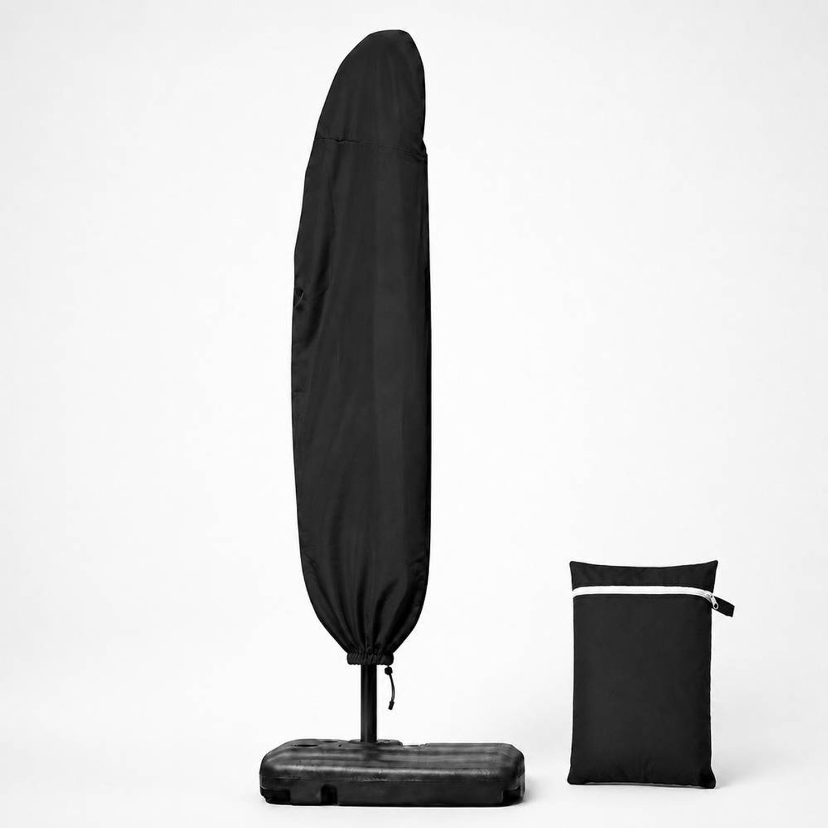 Geweo Parasolhoes-Voor Zweefparasol-Oxford 210D-Waterdicht en UV-Bestendig-Tot 265cm-Met Opberghoes-Zwart