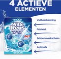 Witte Reus toiletblokken 'Oceaan' met 4 actieve elementen: vuilbescherming, frisheid, schoonmaakschuim en anti-kalk.