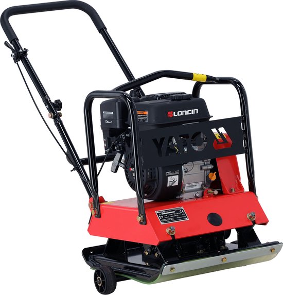 YATO YT-90307 Professionele Benzine Trilplaat - 20 kN - 6,5 PK Loncin G200F Motor - Diepte tot 30 cm - Inclusief Transportwielen & Rubberen Mat - 88 kg van Yato — afbeelding 3