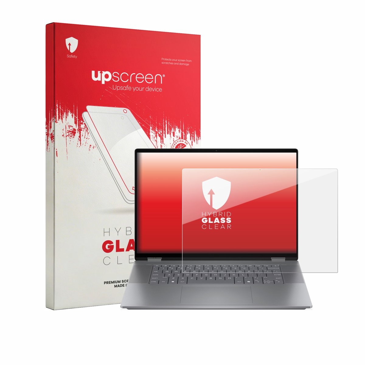 upscreen - Screenprotector voor HP OmniBook X Flip NGAI 16-ar - Folie Beschermfolie Beschermglas transparant