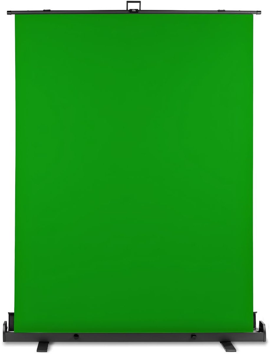 SP® Greenscreen - Draagbare, Vrijstaande Foto Achtergrond - Professioneel Oprolbaar Paneel - Groen - 220cm x 165cm x 1cm