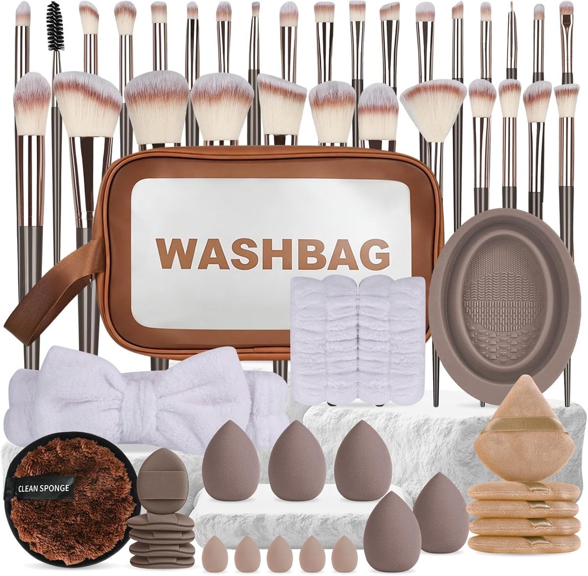 56-delige Make-up Borstel Set voor Foundation, Oogschaduw, Contouren en Poeder - Multifunctionele Cosmetische Borstels