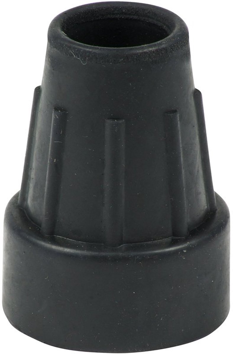 Rubber Ferrules Set van 10 - Zwarte Hulzen - 22 mm (7/8 inch) - Metalen Ring - Voor Krukken - Versterkt - Krukdop