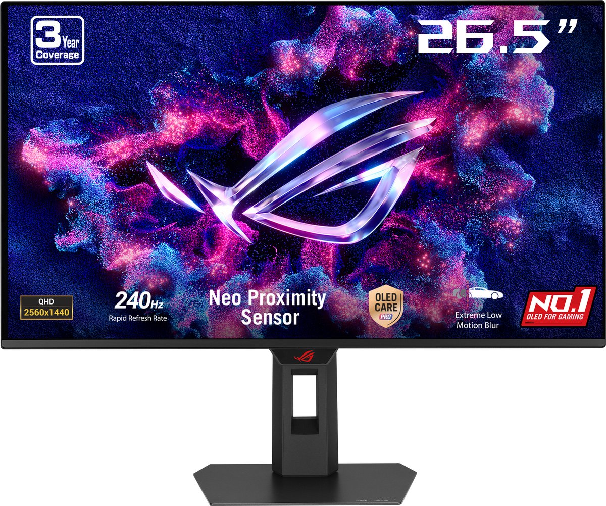 ASUS ROG Strix OLED XG27AQDMESZ - QHD OLED Gaming Monitor - 240hz - Neo Proximity Sensor - 27 inch