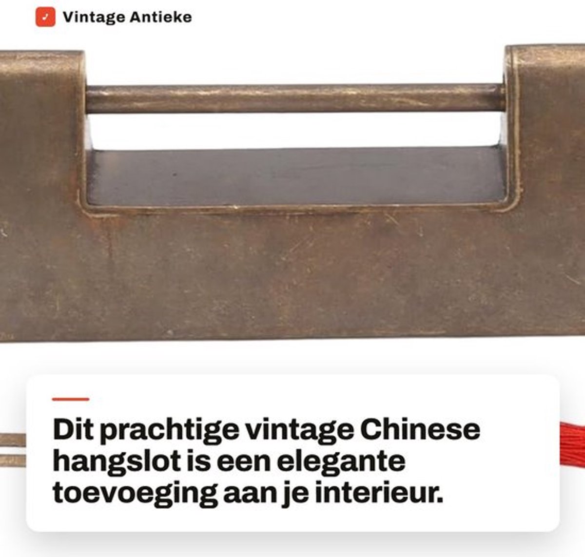 Hangslot Antiek Design - Vintage Messing - Decoratief Slot - Duurzaam Ornament - Voor Houten Dozen - Lichtgewicht Constructie