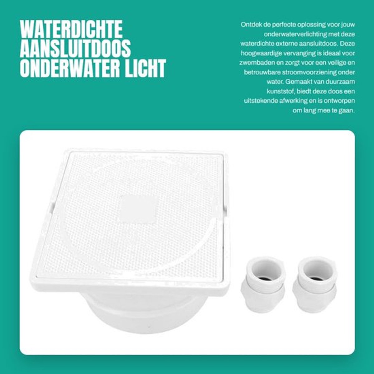 Waterdichte Aansluitdoos - Onderwater Licht - Duurzaam en Veilig - Compact Formaat - Elektrische Netsnoer Dozen - Geschikt voor Zwembaden...