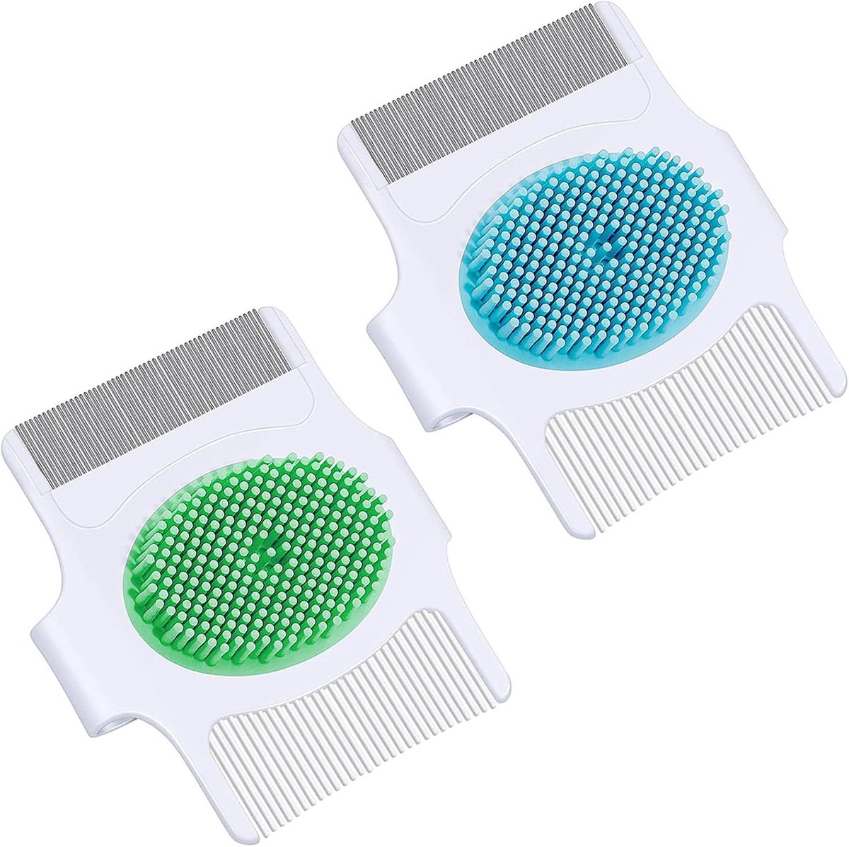 SnelShoppen - 2 Stuks Silicone Massage Borstel, Baby Haar Kam, Melk Korst Borstel, Massage Borstels voor Haarwassen, Baby Bad Gereedschap