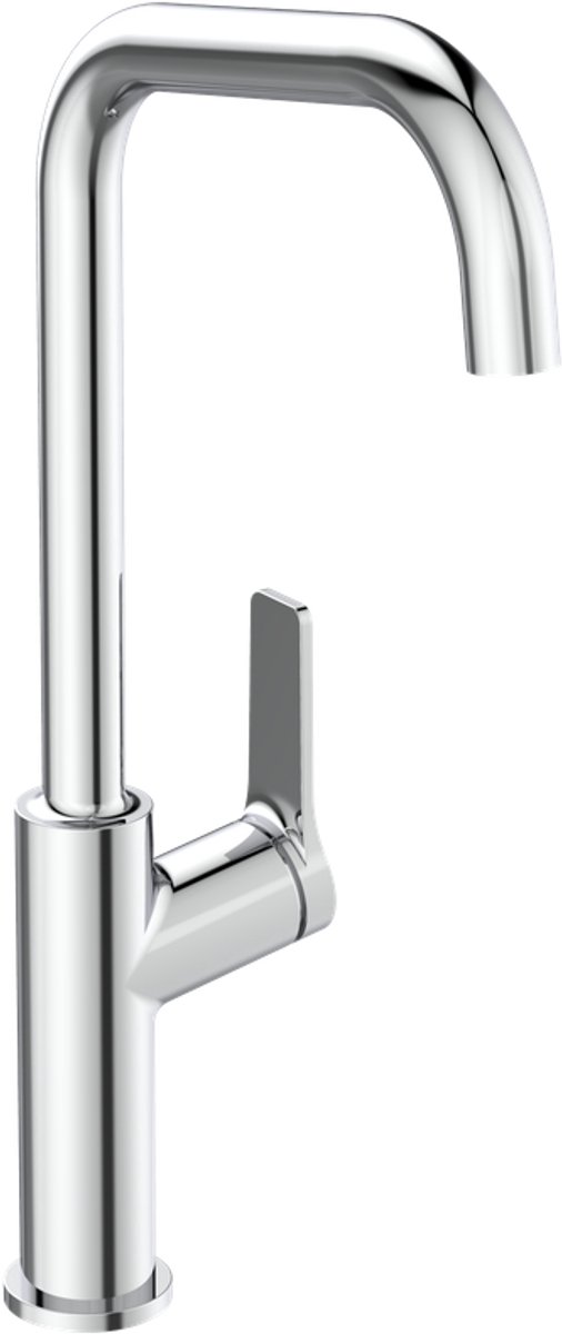 Villeroy & Boch VB100 Keukenkraan | Hoge Uitloop 33,8 cm | 360° Draaibaar | Chroom | Messing