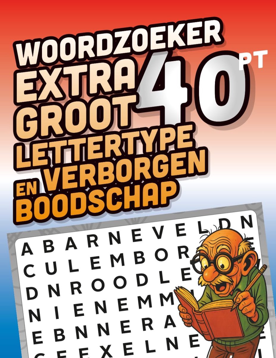 SnelShoppen - Woordzoeker met Extra Groot Lettertype, Verborgen Boodschap, Voor Senioren, Verminderd Zicht, Puzzelboek, Leuke Activiteit, Ontspanning,
