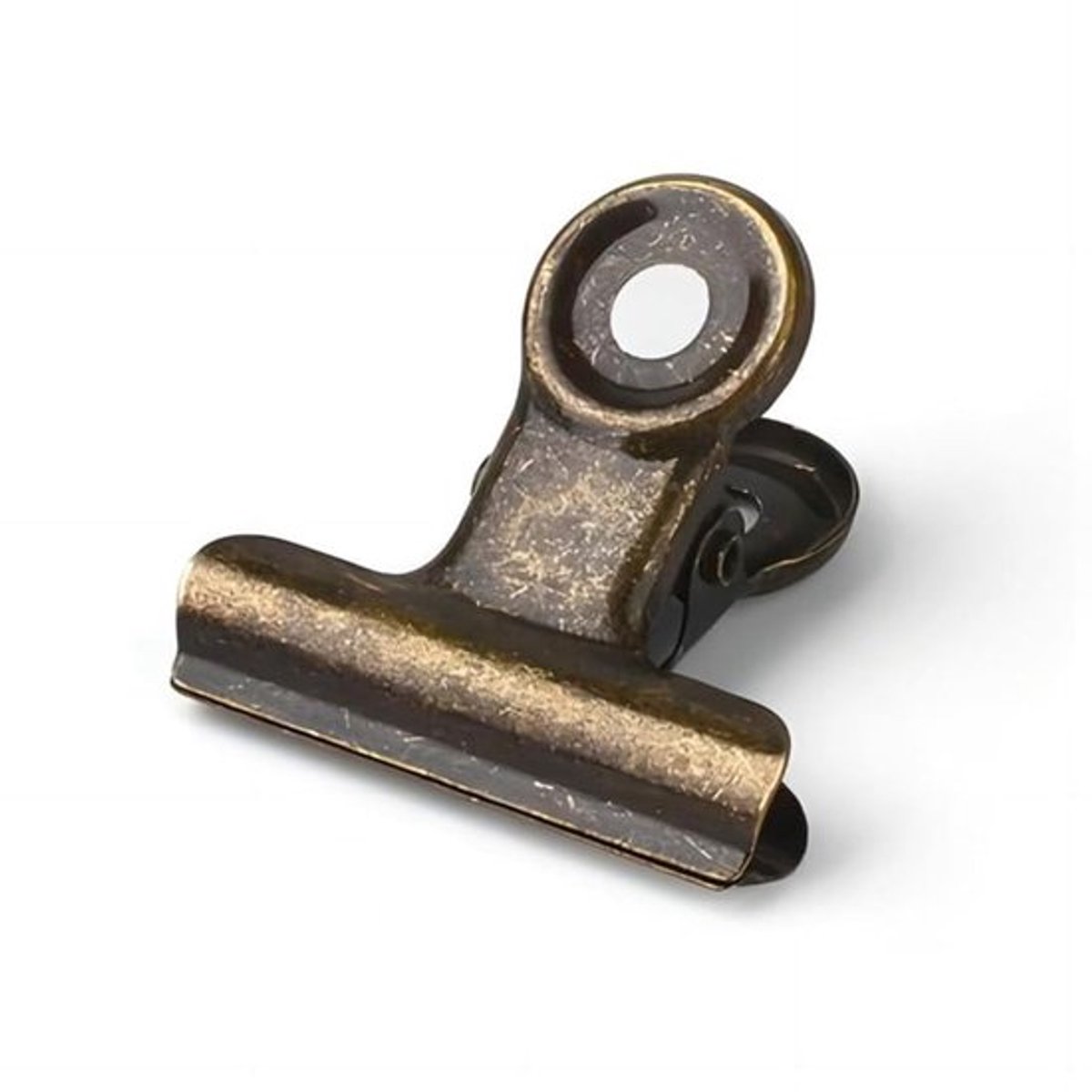 Buldogclips Antiek Messing - 30 Stuks - Metalen Bindclips - Scharnierclips 2,5 cm - Perfect voor Kantoor en Keuken - Ideaal voor Ambachten