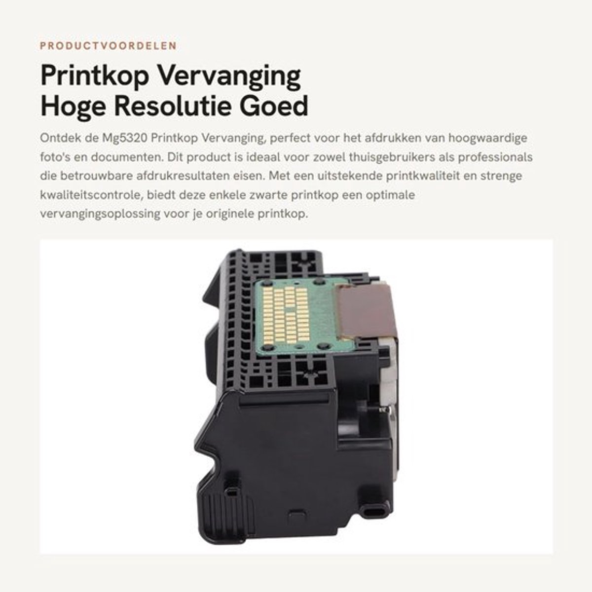 Printkop Hoge Resolutie - Vervanging - Zwart - Compact - Lichtgewicht - Strenge Kwaliteitscontrole - Printerkop