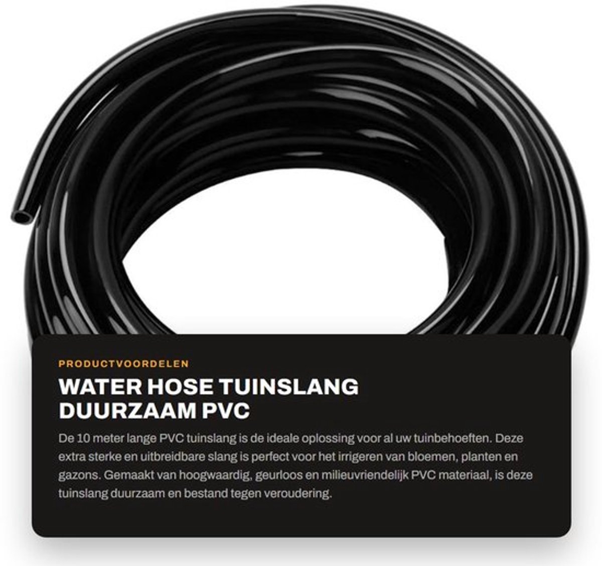 Waterhose 10 meter - PVC Tuinslang - Antilekkage - Tuinslanghouder - Tuinslang Koppelingen - Verstelbare Diameter 8/11 mm