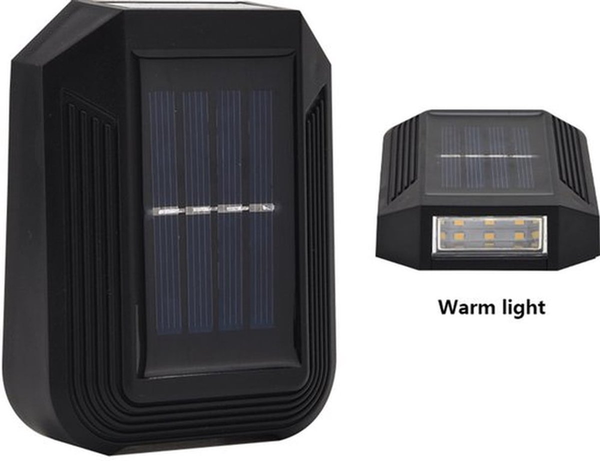 2 zonne-energie wandlampen, tuin- en binnenplaatswandlampen, buitendecoratie, muurverlicht