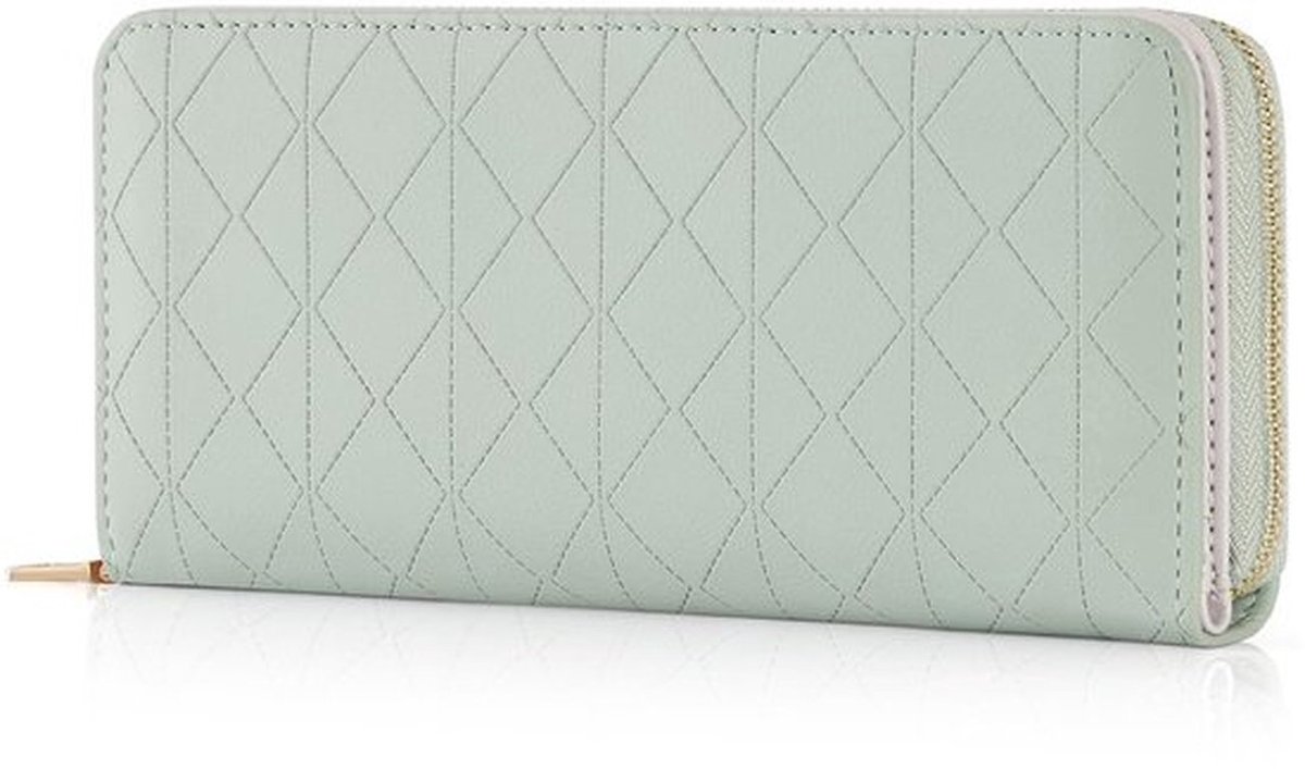Portemonnee Dames Grote Lange Portefeuille - Ritssluiting - Kaarthouder - 11 Kaartsleuven - Zacht Kunstleer - Elegante Stijl