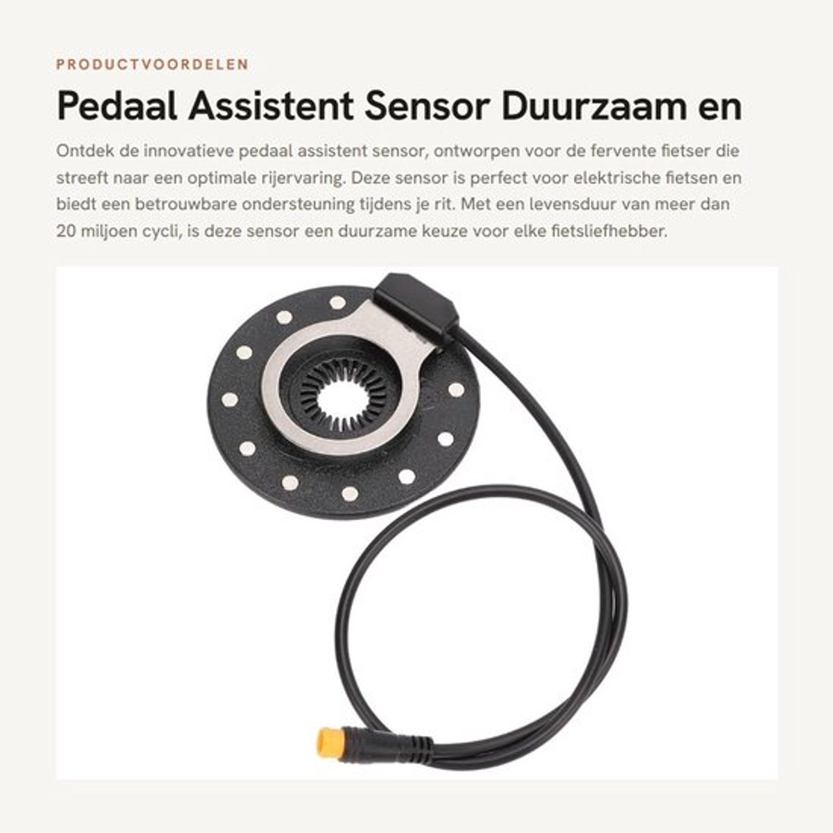 Pedaal Assistent Sensor - Duurzaam en Stabiel - 12 Magneten - Geschikt voor Fietsen - Compact en Lichtgewicht