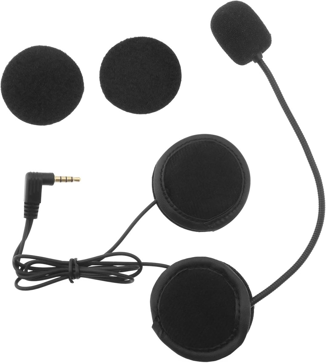 SnelShoppen - Motorhelm Microfoon Headset met 3.5mm Plug - Geschikt voor V4 V6 Bluetooth Intercom - Eenvoudige Installatie - Ideaal voor Motorrijden,