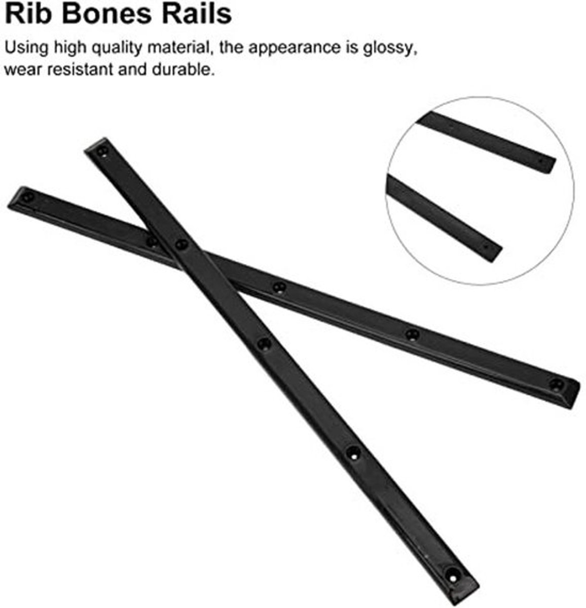 Skateboard Rails Slijtvaste Flexibele Ribben - Edge Protector - Vloerbescherming - Eenvoudig te installeren - Vermindering van wrijving - Zwarte versie - Skateboard Bescherming