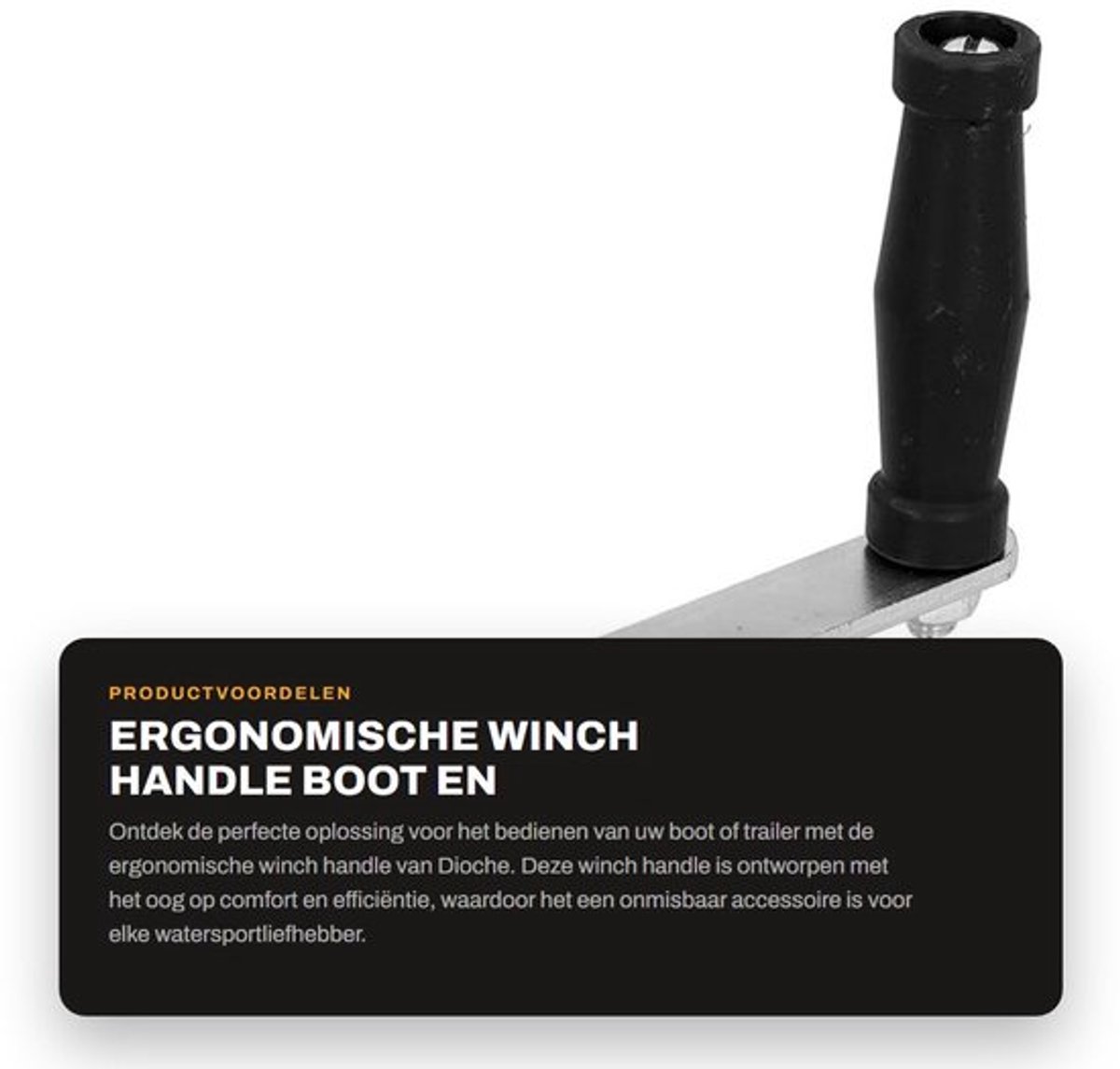Lierenhandvat Ergonomisch - Antislip Rubber - Geschikt voor Schepen - Vervangingsaccessoire - Kwaliteitsmetaal - Comfortabele Grip - Lier
