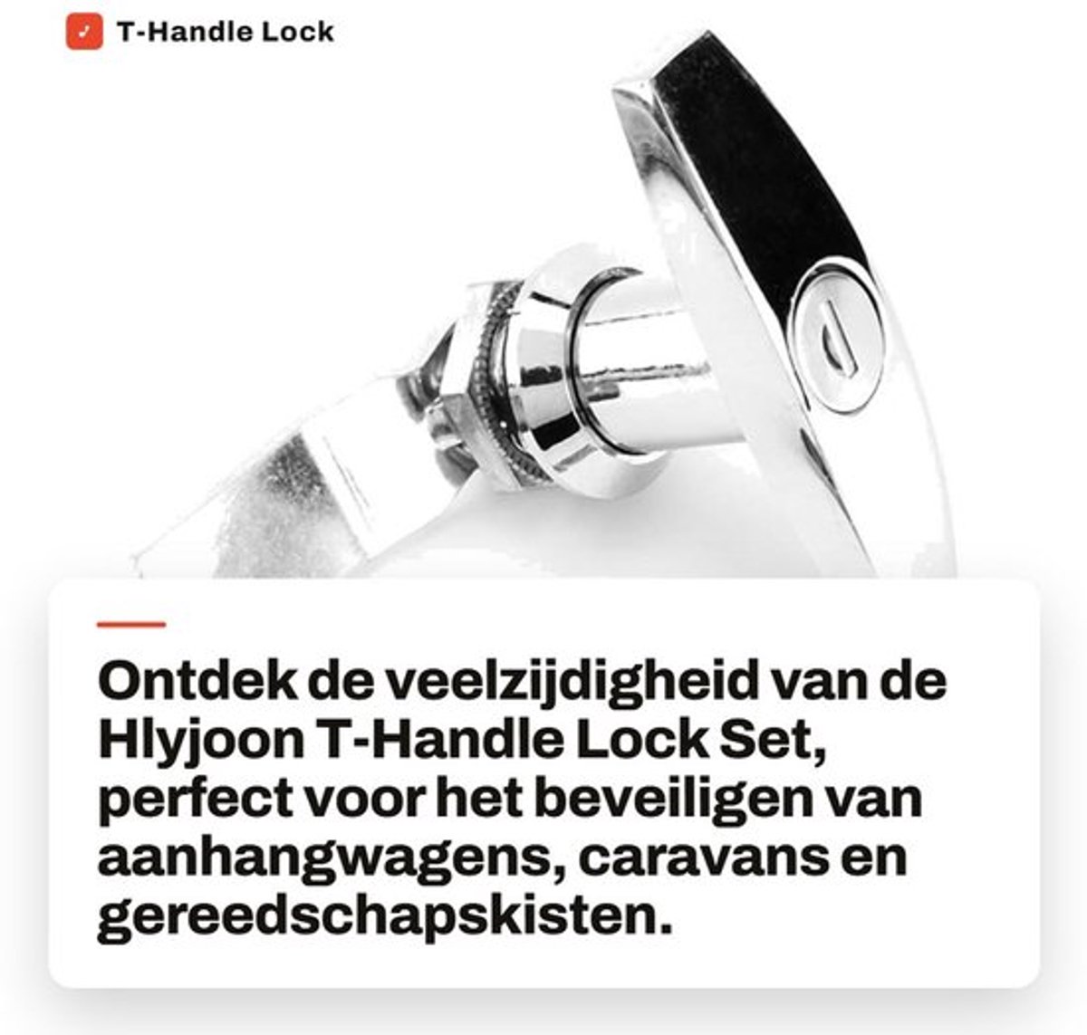 Deurslot T-handgreep - Geschikt voor aanhangwagens - Gereedschapskisten - Garagedeuren - Inclusief 2 sleutels - Duurzaam zinklegering - Slot