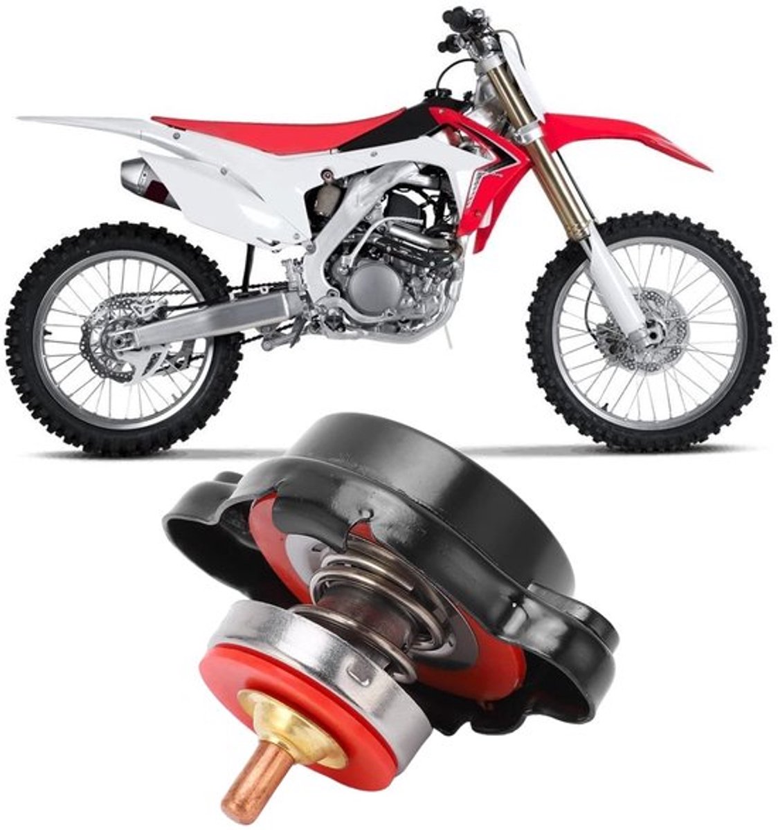 Radiateurdop met Temperatuurmeter - Hogedruk 1,8 bar - Vervanging voor CR250R/MULE 3010 - Multifunctioneel - Temperatuurbereik 0-200℃ - Roestwerend - Radiatordop