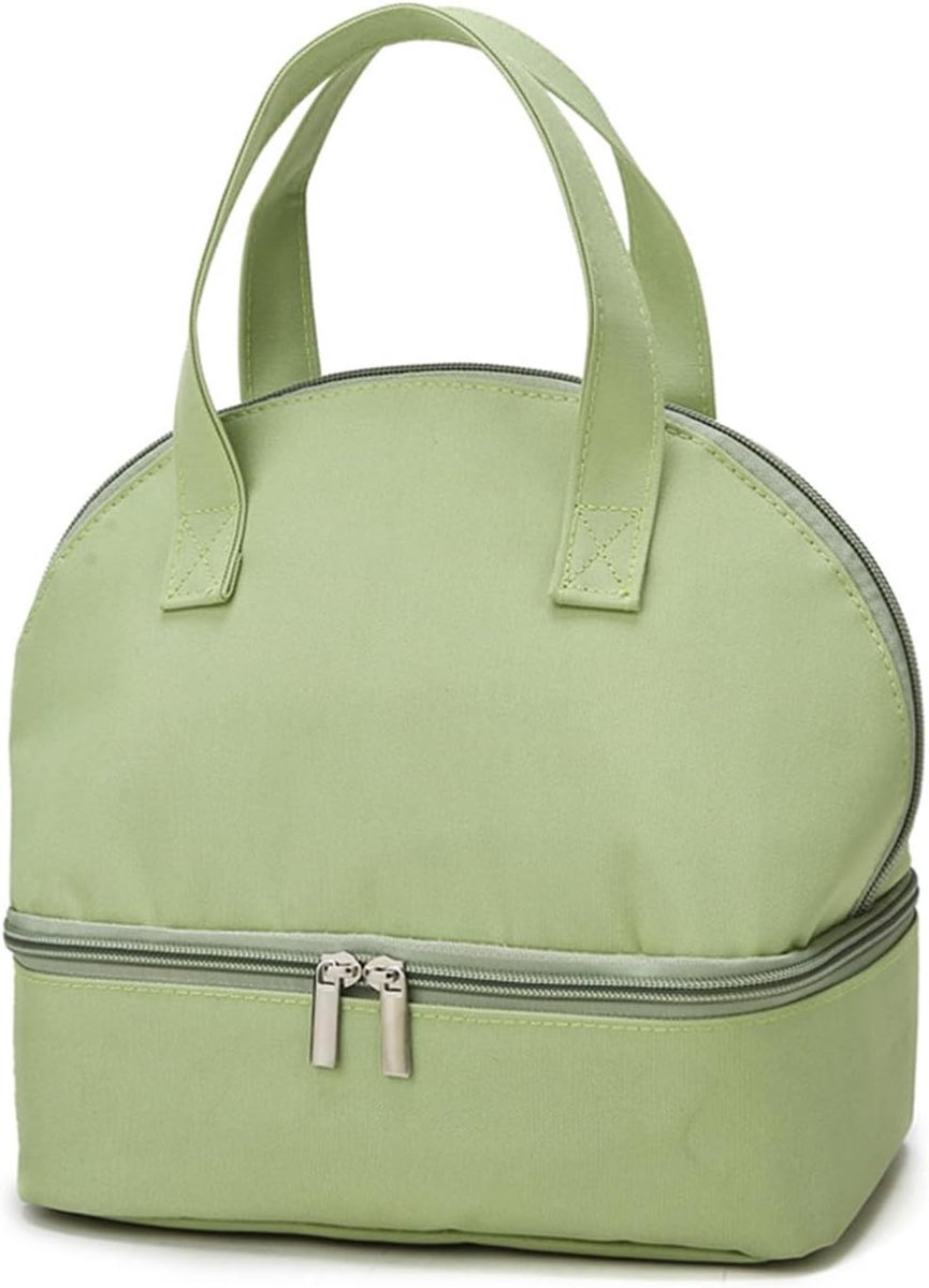 Kleine geïsoleerde koeltas van 9 liter, draagbare lunchtas voor werk, reizen en picknick, groen