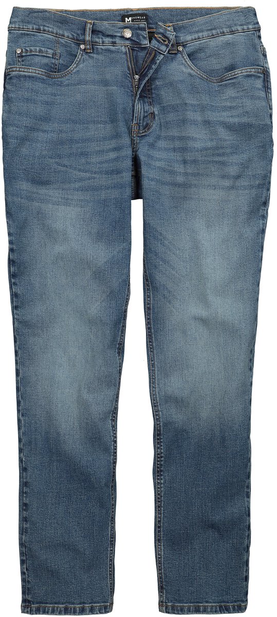Men Plus - Heren - Jeans 5-pocket tapered loose fit 5-pocket tot 72 - Blauw denim - Maat 64