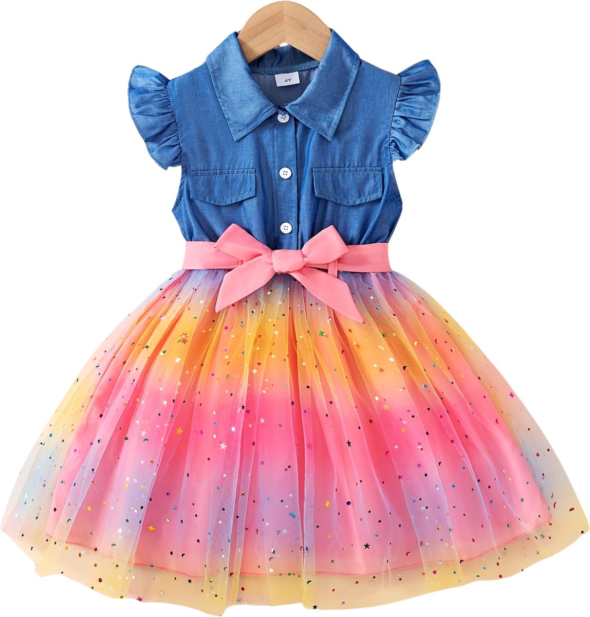 Currero Zomerjurk Meisjes Zomerjurken Kinderen Jurk Meisje Ibiza Stijl Sundress Kinderkleding Meerkleurig 7 Jaar Multicolor
