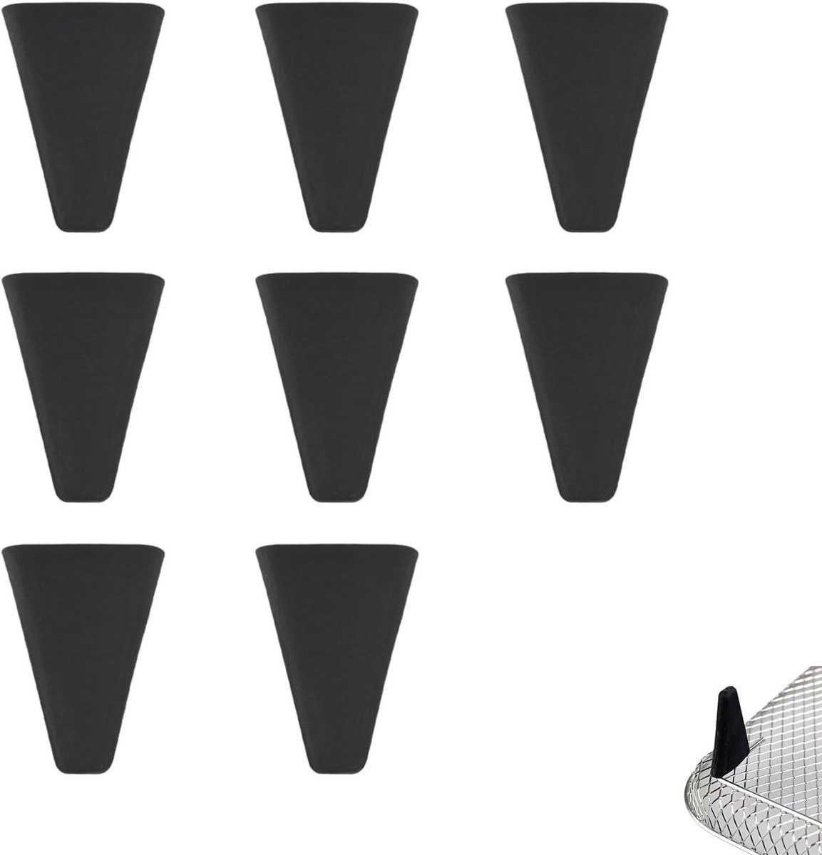 8-delige silicone luchtfriteuse voeten, hittebestendige accessoires voor stabiliteit en bescherming van keukenapparatuur