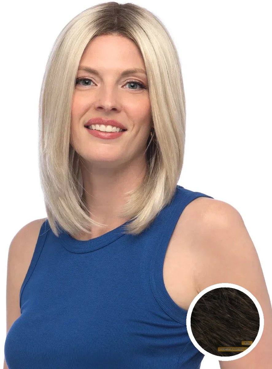 Estetica Designs Fallon Synthetisch Haarwerk - Monofilament Top, Zonverlicht Blond, 45 cm