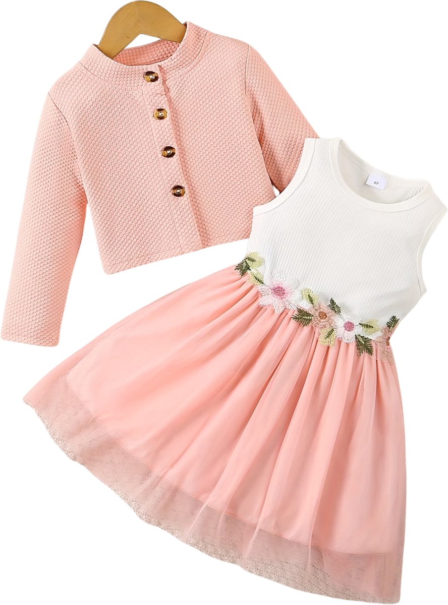 Currero Zomerjurk Meisjes Zomerjurken Kinderen Jurk Meisje Ibiza Stijl Sundress Kinderkleding 4 Jaar Roze