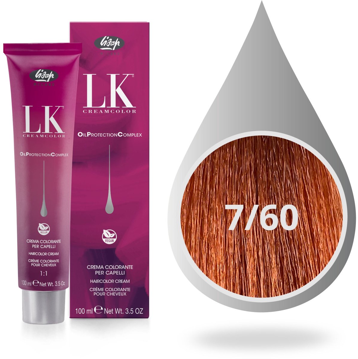 Lisap – Lk Opc 7/60 – Natuurlijk Koperblond 100 ml