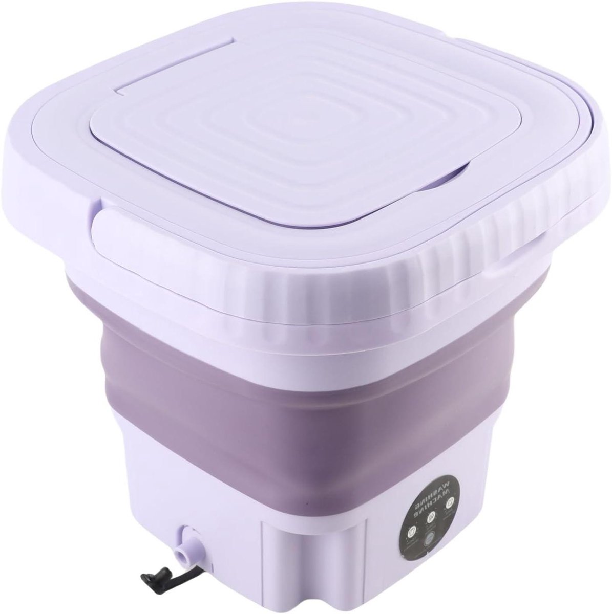 Mini Wasmachine Opvouwbaar Apparaat Kleine Wasjes Automatische Reiniging 11 Liter Capaciteit Lila