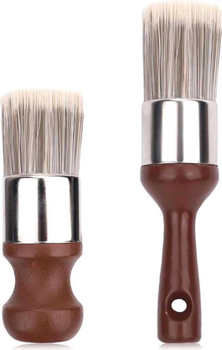 Set van 2 lederen meubelreinigingsborstels, ergonomische lederverzorgingsborstel (twee modellen), gereedschap voor het repareren van gewaxt leer