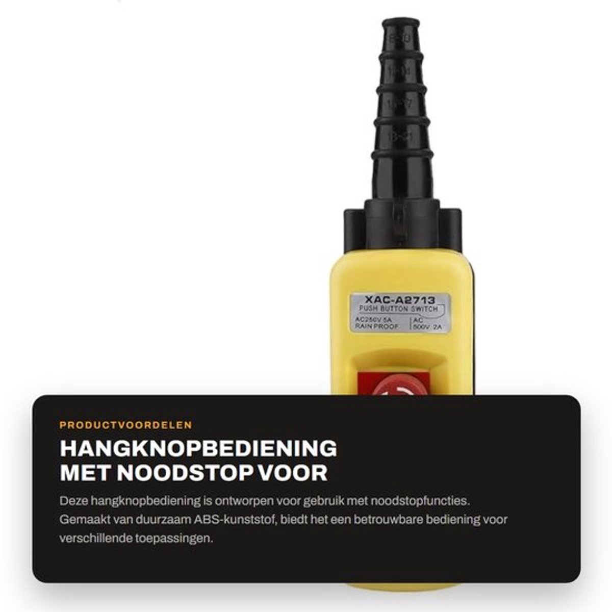 Hangknopbediening met Noodstop voor Efficiënt Gebruik