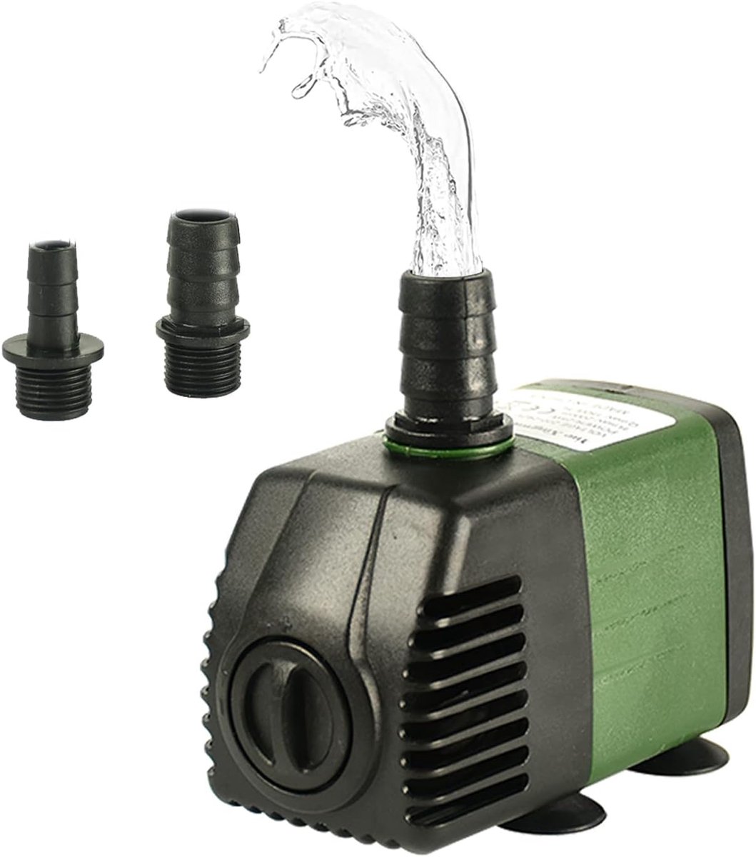 SnelShoppen - Submersible Water Pump 25W 1500L/H voor Aquarium, Vijver, Tuin - Elektrische Waterpomp met 2 Nozzles, AC220-240V