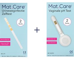 Mat Care vaginale schimmel + blaasontsteking test - set 2 x 2 testen