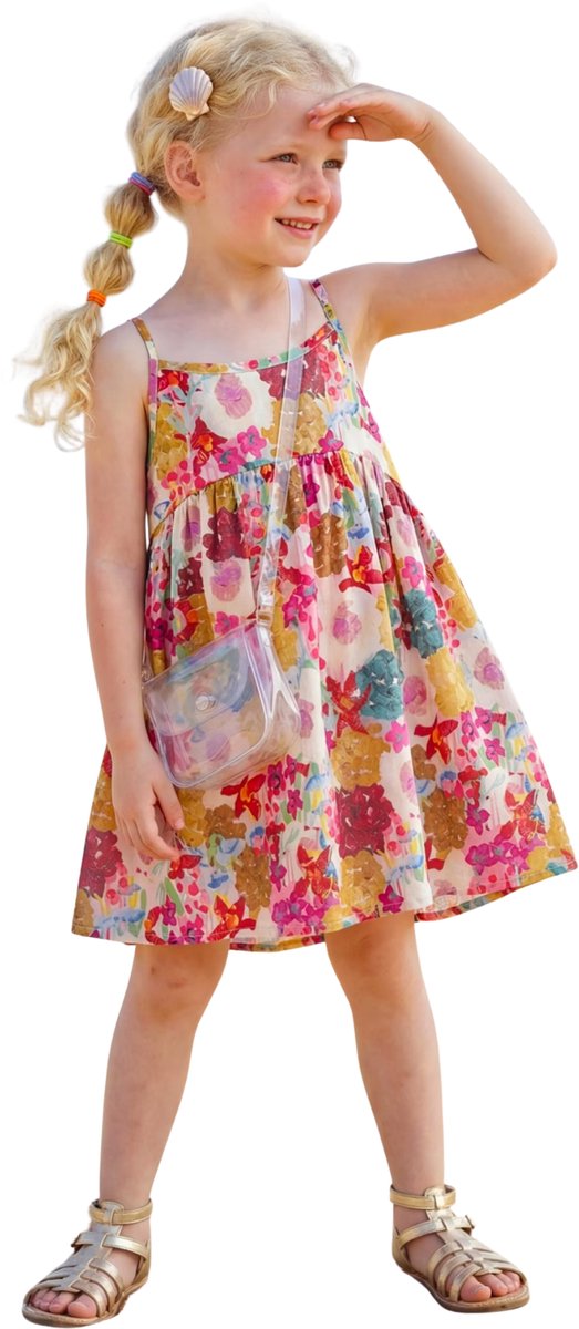 Currero Zomerjurk Meisjes Zomerjurken Kinderen Jurk Meisje Ibiza Stijl Sundress Kinderkleding 1 1-2 Jaar Bloemen