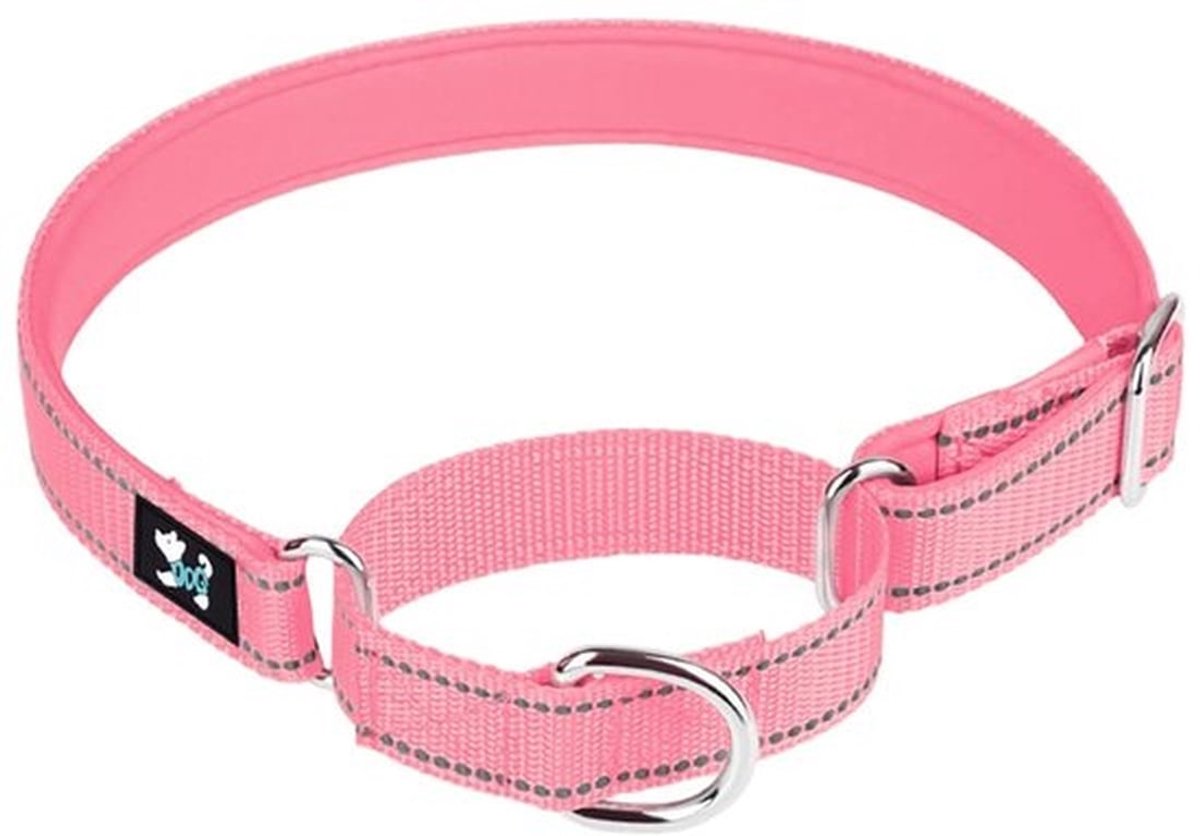 Hondenhalsband Verstelbaar - Martingale Veiligheidstraining - Neopreen Gewatteerd - Nylon Ademend - Maat Large 42-60 cm - Geschikt voor Grote Honden - Halsband
