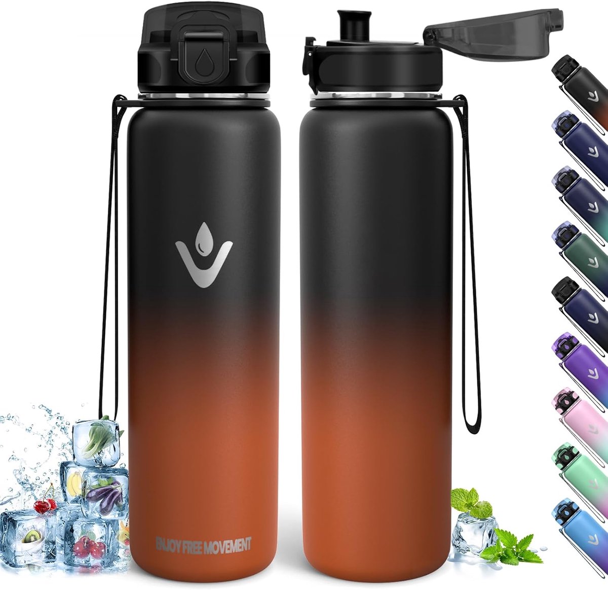 SnelShoppen - Thermosfles 500 ml, BPA-vrij, Dubbelwandige Isolatie, Roestvrij Staal, Kindvriendelijke Drinkfles voor Sport, School, Kantoor, Perfect v