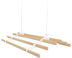 Kledingrek Plafond Katrol - Ivoor– 1.4m 6-lat plafond wasrek