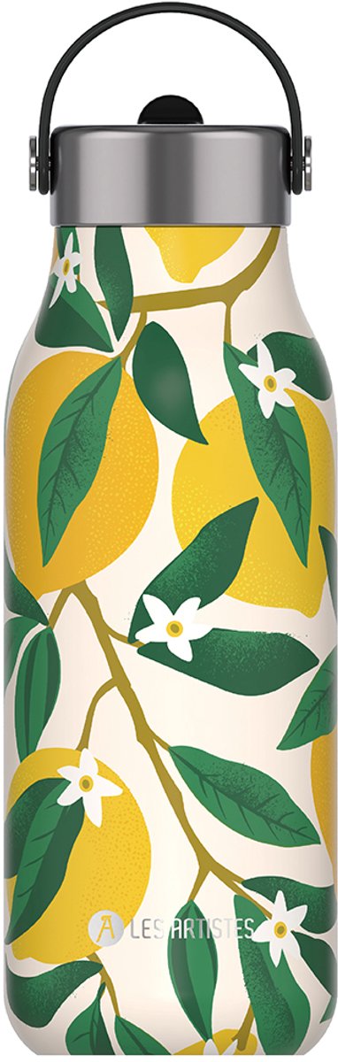 Les Artistes Paris - Drinkfles - Thermosfles 2.0 - 1000ml - Lemon - met geïntegreerd rietjeLP-A9310