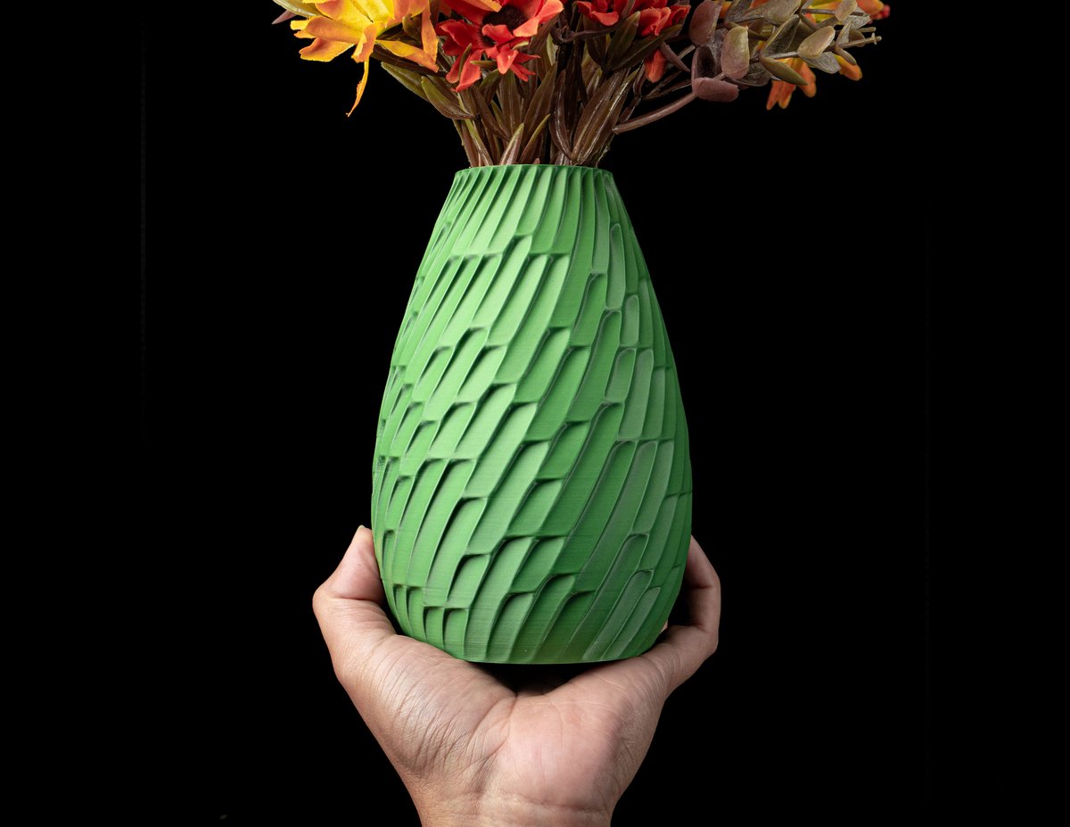 Skushy Vaas Tidal - Geschikt voor Bouwbloemen - Japandi Designvaas voor Droogbloemen en Kunstbloemen - Sculpturale Decoratieve Vaas - Moderne Woondecoratie