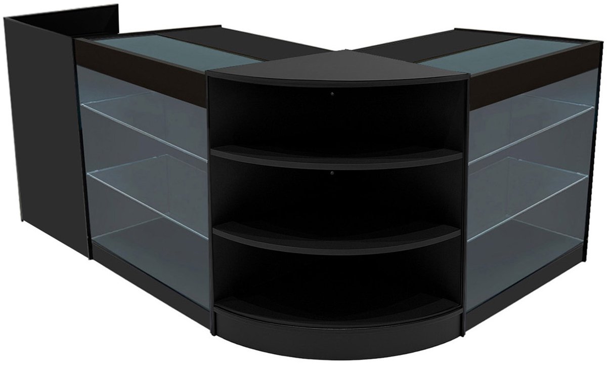 Astro led winkeltoonbank set - zwart - lm60, tb60 & 2x k900 - melamine