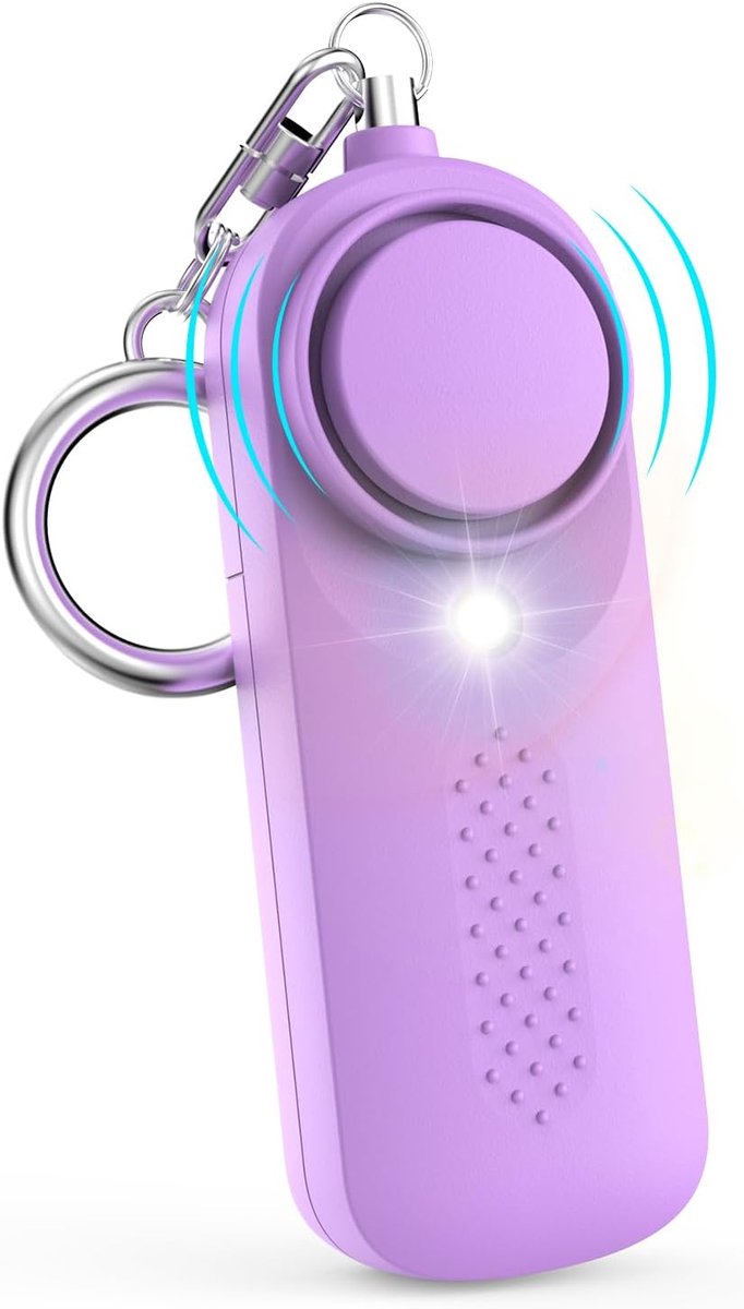 SnelShoppen - Persoonlijk Alarm met 130 dB Geluid, Sleutelhanger met LED Licht, Veiligheidsalarm voor Kinderen, Vrouwen en Ouderen, Politie Goedgekeur