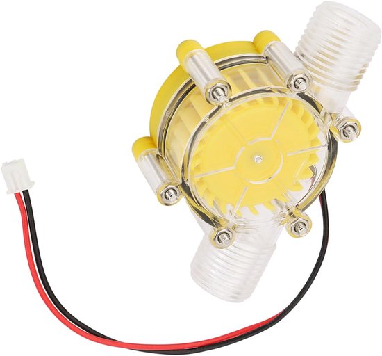 Hydro-elektrische Pomp - Waterkracht Generator - Hernieuwbare Energie - Laag Geluidsniveau - 12 x 10 x 4 cm - Transparant Geel — afbeelding 4