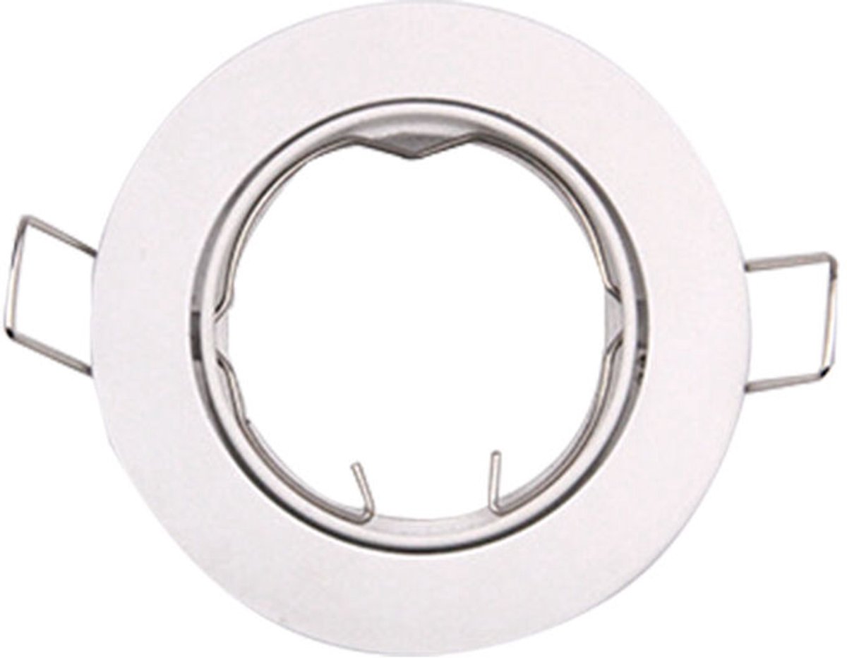 Set van 3 verstelbare inbouwspots (vierkant/rond) met GU10-fitting – Geschikt voor GU10/MR16 50 mm LED- en halogeenlampen – Voor slaapkamer, woonkamer, hal – Wit