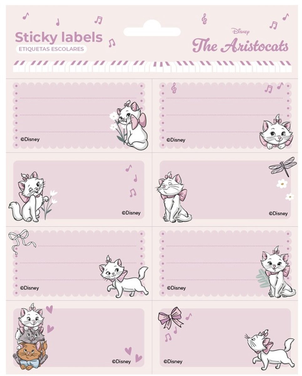 Grupo Erik Disney The Aristocats - Marie SelfAdhesive Labels Zelfklevende etiketten - Multicolours