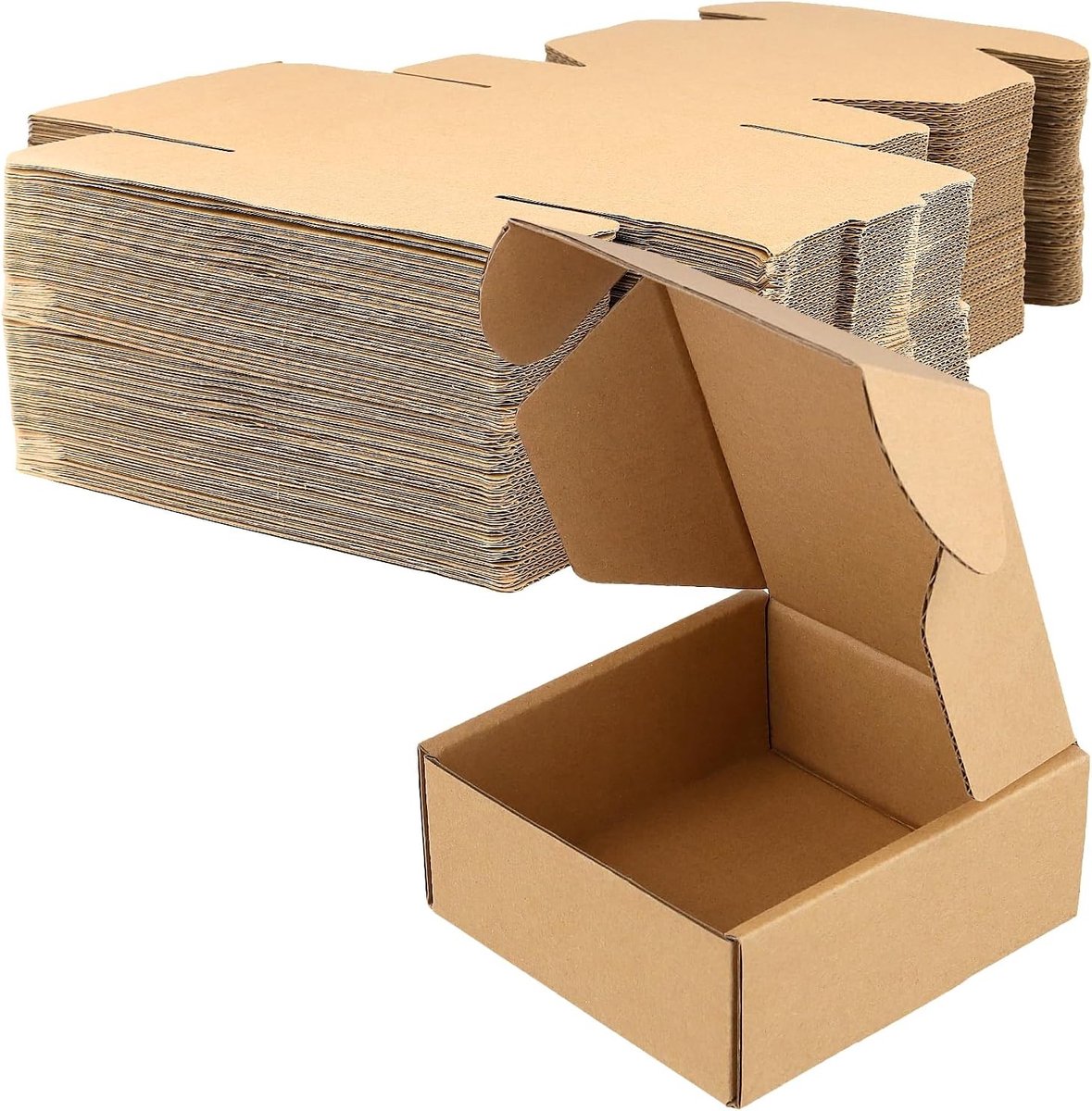 40 Stuks Bruine Kartonnen Cadeau Dozen 12x12x5cm, Eenvoudig Te Monteren Kraftpapier, Vierkante Verpakkingen voor Feestdagen, Verjaardagen en Cadeaus