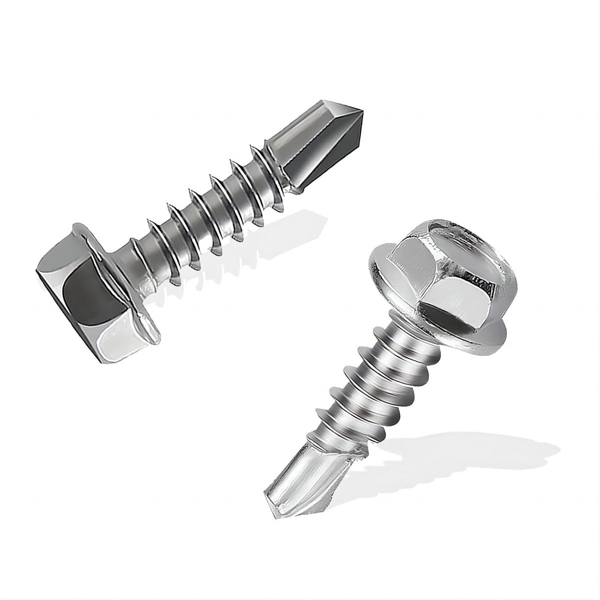 Set van 150 zelftappende trapeziumvormige schroeven M4.2 x 16 mm, roestvrij staal, ideaal voor metaalplaten en dakbevestiging